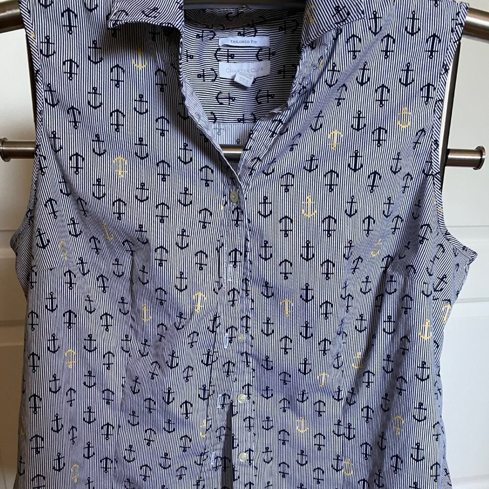 Charter Club Tailored Fit Women's Blouse/Shirt: Size 14